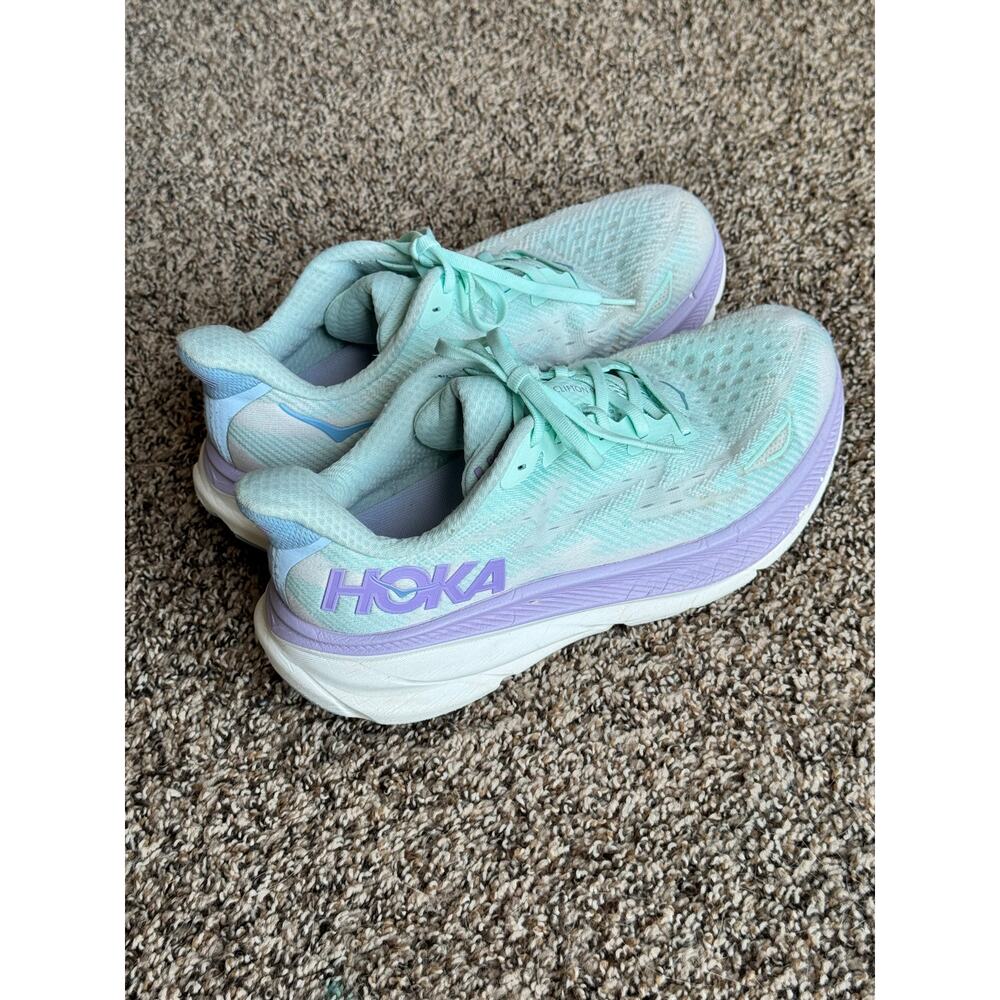 Copied - HOKA Clifton 9 Women’s Running Shoes Sunlit Ocean/Lilac Size 9.5D Wide